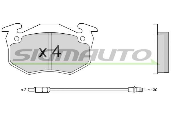 Sigmauto SPA229 Brake Pad Set, disc brake SPA229