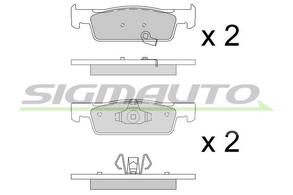 Sigmauto SPB798 Brake Pad Set, disc brake SPB798