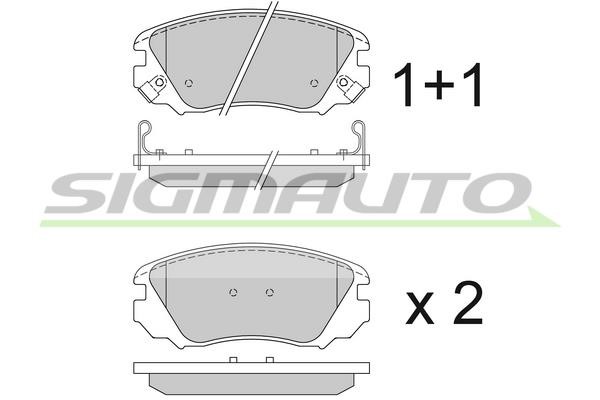 Sigmauto SPB376 Brake Pad Set, disc brake SPB376