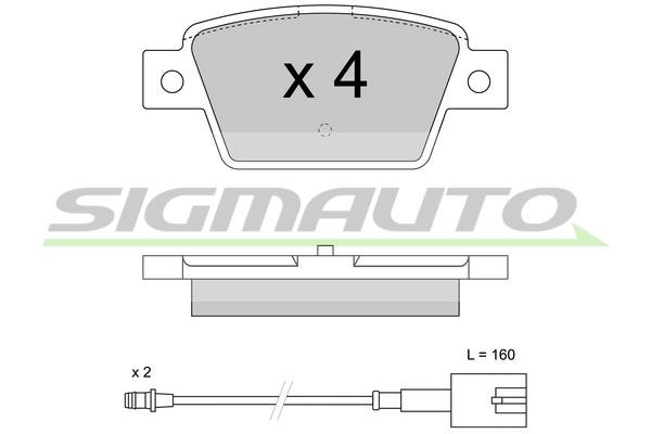 Sigmauto SPB511 Brake Pad Set, disc brake SPB511