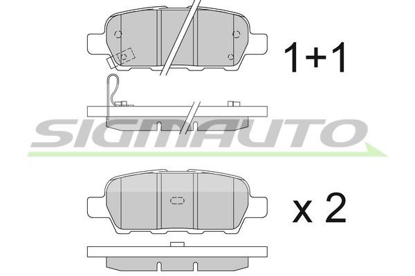 Sigmauto SPB395 Brake Pad Set, disc brake SPB395