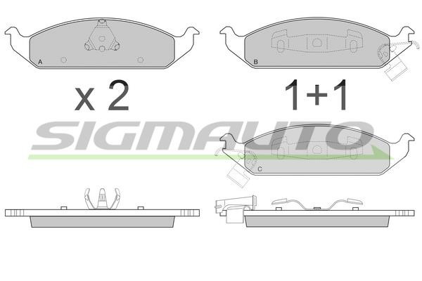Sigmauto SPA837 Brake Pad Set, disc brake SPA837