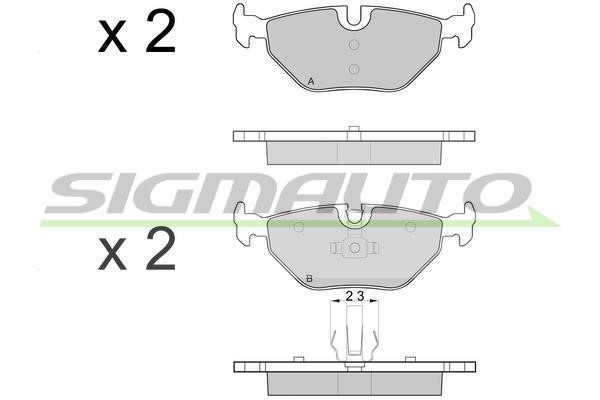 Sigmauto SPB051 Brake Pad Set, disc brake SPB051