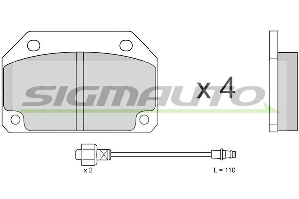 Sigmauto SPA154 Brake Pad Set, disc brake SPA154