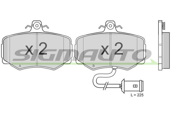 Sigmauto SPA433 Brake Pad Set, disc brake SPA433