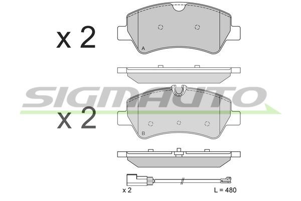 Sigmauto SPB526 Brake Pad Set, disc brake SPB526