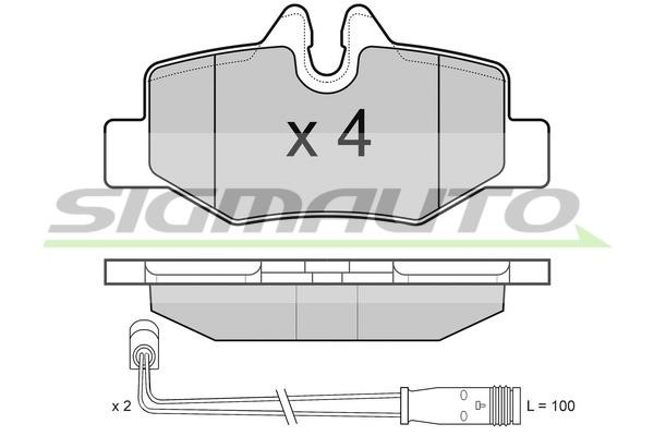 Sigmauto SPB101 Brake Pad Set, disc brake SPB101