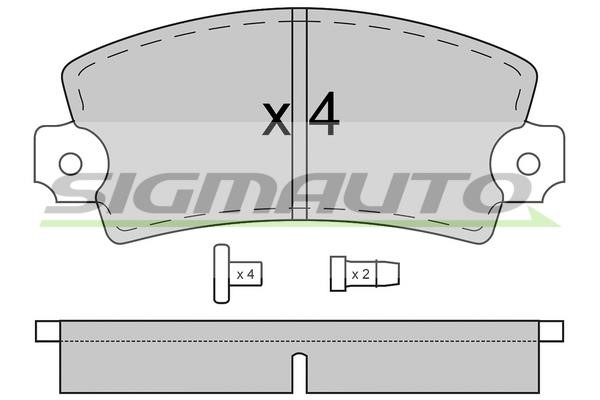 Sigmauto SPA018 Brake Pad Set, disc brake SPA018