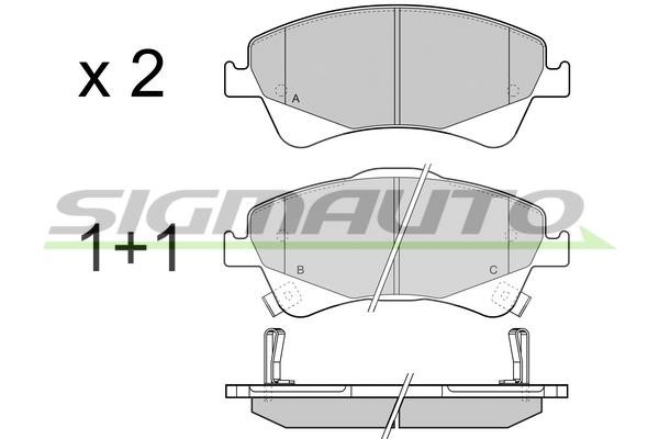 Sigmauto SPB422 Brake Pad Set, disc brake SPB422