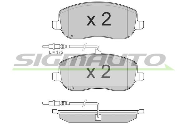 Sigmauto SPB028 Brake Pad Set, disc brake SPB028