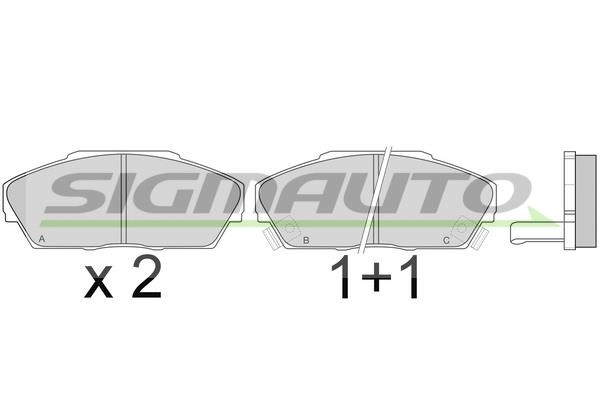 Sigmauto SPA371 Brake Pad Set, disc brake SPA371