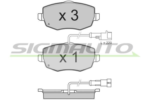 Sigmauto SPB338 Brake Pad Set, disc brake SPB338