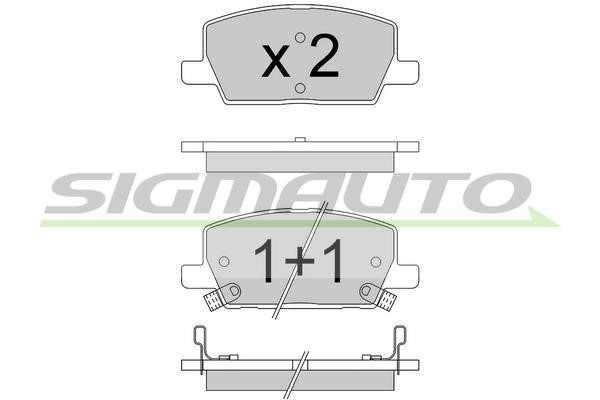 Sigmauto SPB772 Brake Pad Set, disc brake SPB772