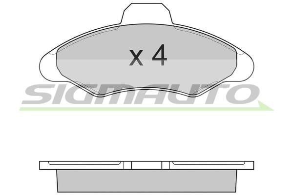 Sigmauto SPA462 Brake Pad Set, disc brake SPA462