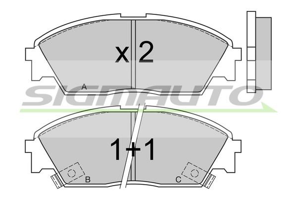 Sigmauto SPA479 Brake Pad Set, disc brake SPA479