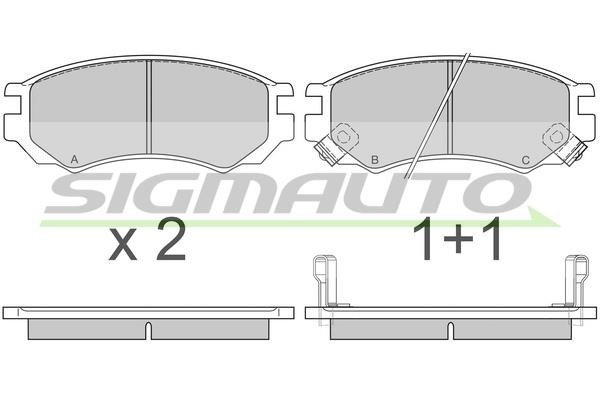 Sigmauto SPA512 Brake Pad Set, disc brake SPA512