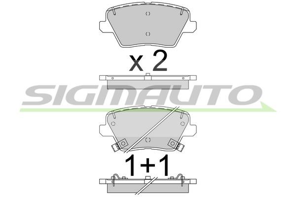Sigmauto SPB799 Brake Pad Set, disc brake SPB799