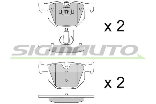Sigmauto SPB102 Brake Pad Set, disc brake SPB102