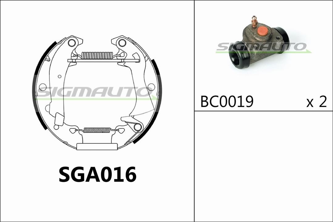 Sigmauto SGA016 Brake shoe set SGA016