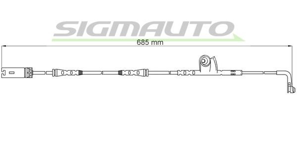 Sigmauto WI0637 Warning contact, brake pad wear WI0637