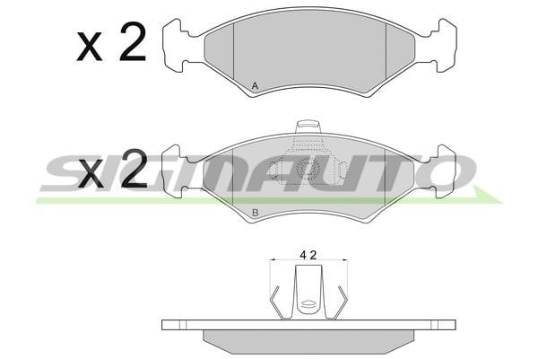 Sigmauto SPA675 Brake Pad Set, disc brake SPA675