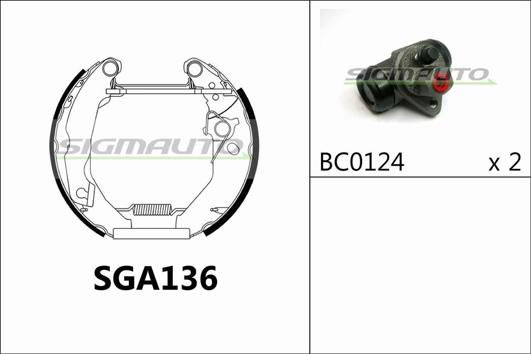 Sigmauto SGA136 Brake shoe set SGA136
