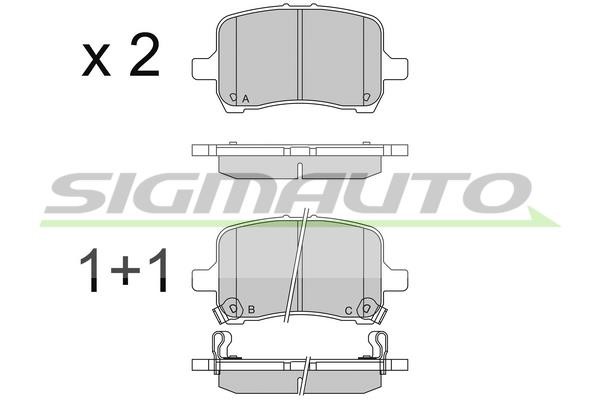 Sigmauto SPB566 Brake Pad Set, disc brake SPB566
