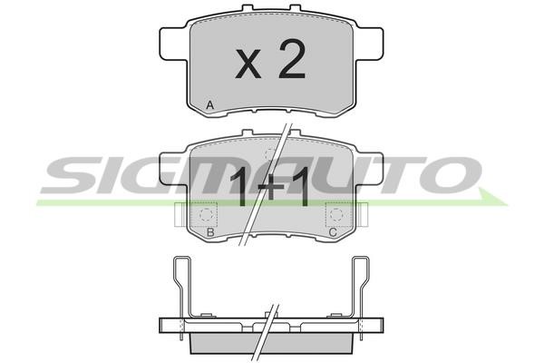 Sigmauto SPB370 Brake Pad Set, disc brake SPB370