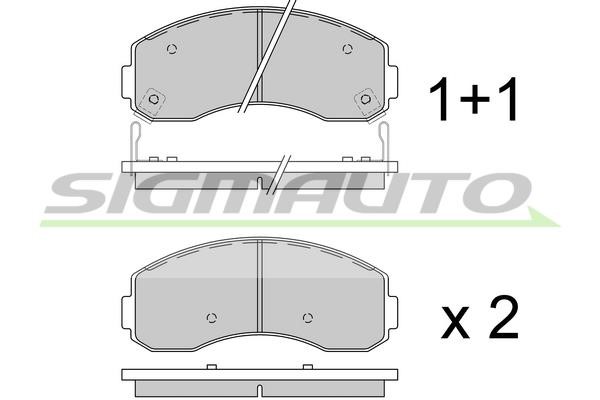 Sigmauto SPB044 Brake Pad Set, disc brake SPB044