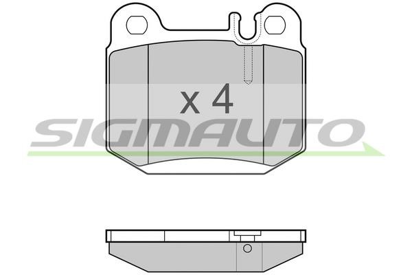 Sigmauto SPB177 Brake Pad Set, disc brake SPB177