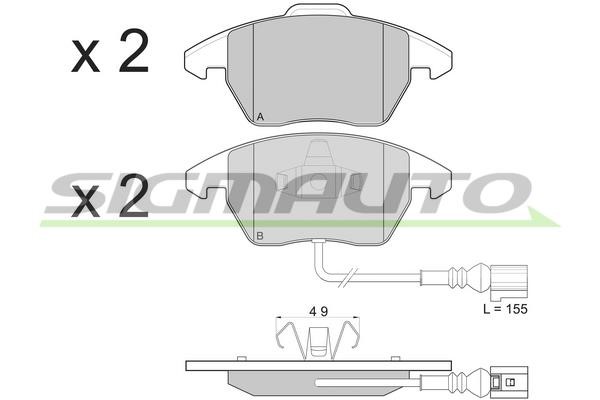 Sigmauto SPB103 Brake Pad Set, disc brake SPB103