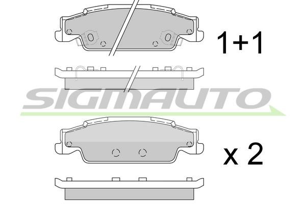 Sigmauto SPB345 Brake Pad Set, disc brake SPB345
