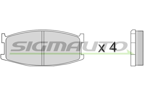 Sigmauto SPA152-1 Brake Pad Set, disc brake SPA1521