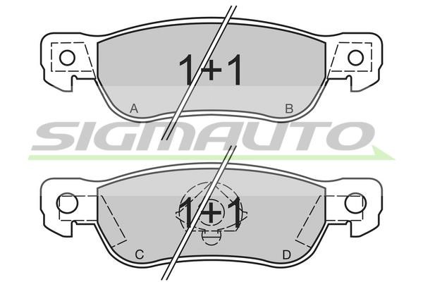 Sigmauto SPA436 Brake Pad Set, disc brake SPA436