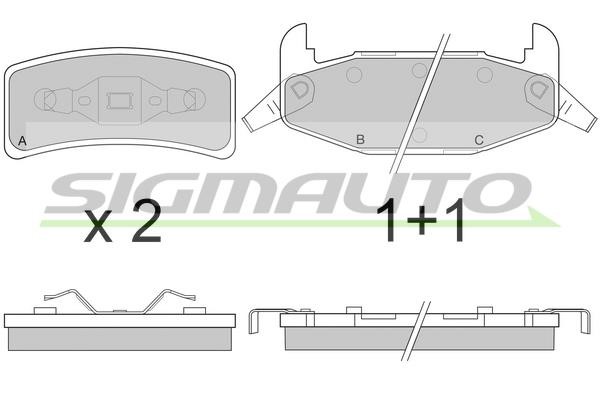 Sigmauto SPA787 Brake Pad Set, disc brake SPA787