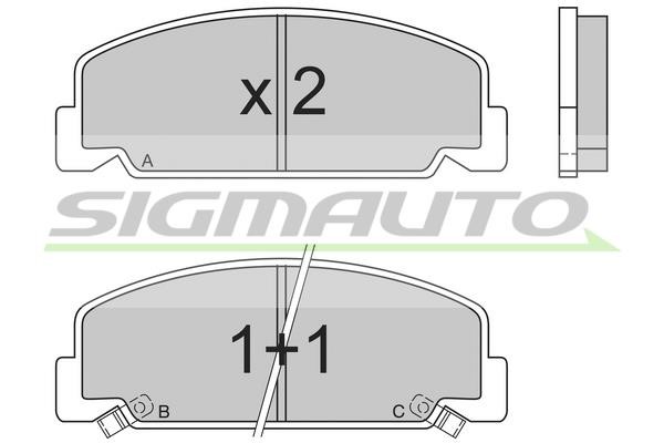 Sigmauto SPA406 Brake Pad Set, disc brake SPA406