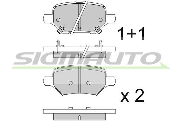 Sigmauto SPB840 Brake Pad Set, disc brake SPB840