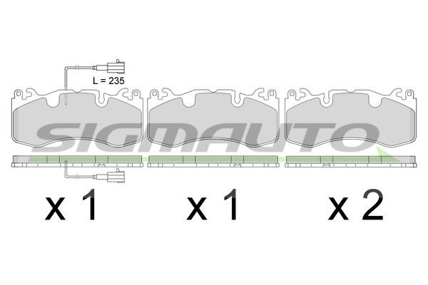 Sigmauto SPB800 Brake Pad Set, disc brake SPB800