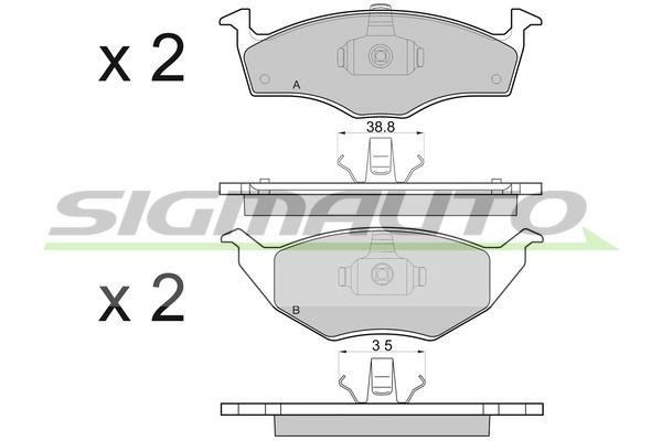 Sigmauto SPA914 Brake Pad Set, disc brake SPA914