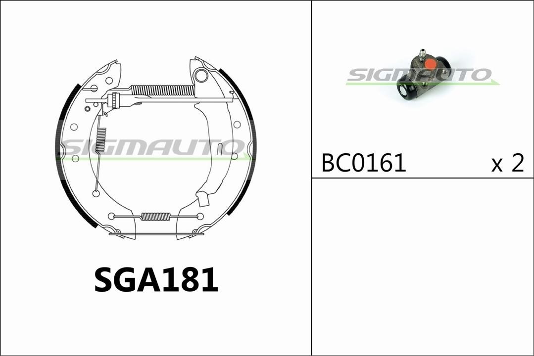 Sigmauto SGA181 Brake shoe set SGA181