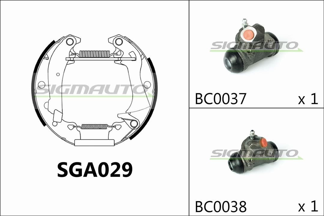 Sigmauto SGA029 Brake shoe set SGA029