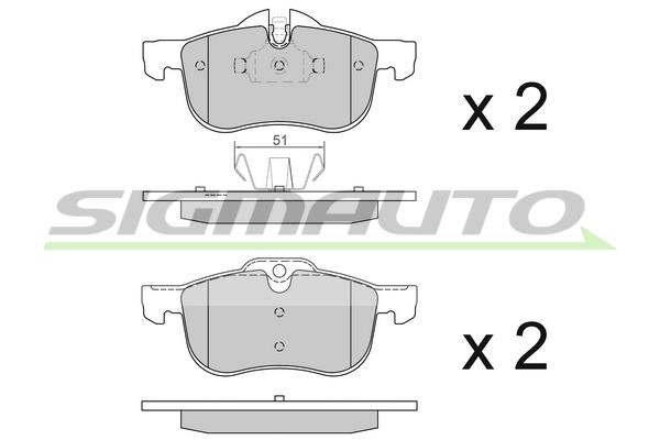 Sigmauto SPA878 Brake Pad Set, disc brake SPA878