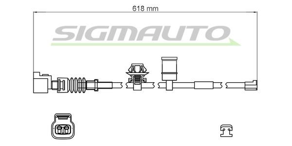 Sigmauto WI0805 Warning contact, brake pad wear WI0805
