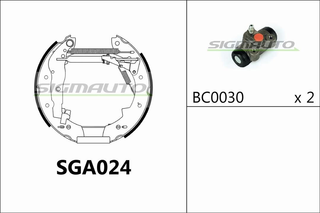 Sigmauto SGA024 Brake shoe set SGA024