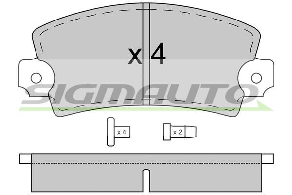 Sigmauto SPA026 Brake Pad Set, disc brake SPA026