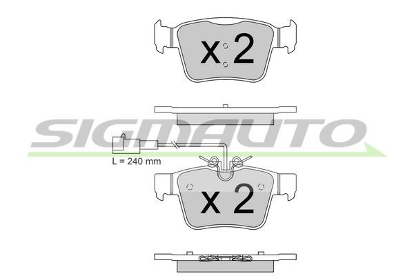 Sigmauto SPB870 Brake Pad Set, disc brake SPB870