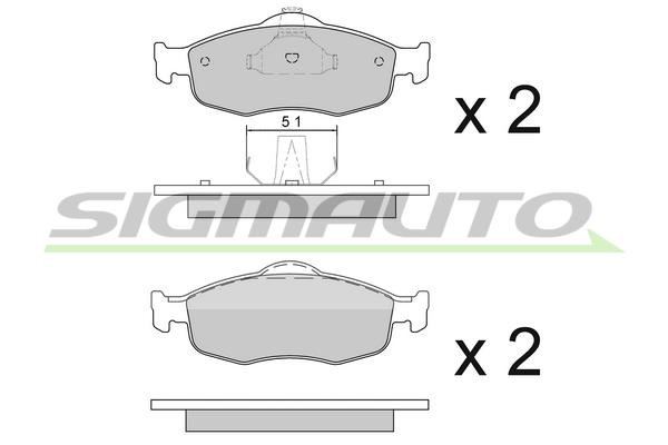 Sigmauto SPA592 Brake Pad Set, disc brake SPA592