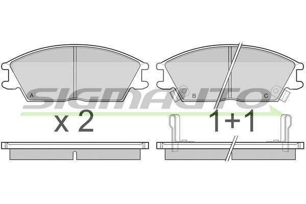 Sigmauto SPA293 Brake Pad Set, disc brake SPA293