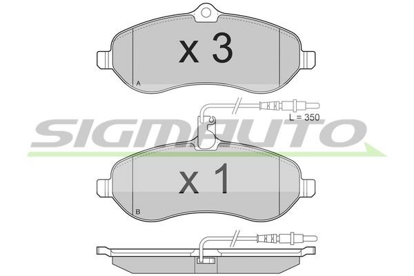 Sigmauto SPB283TR Brake Pad Set, disc brake SPB283TR