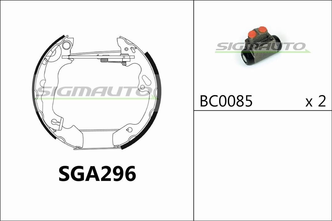 Sigmauto SGA296 Brake shoe set SGA296